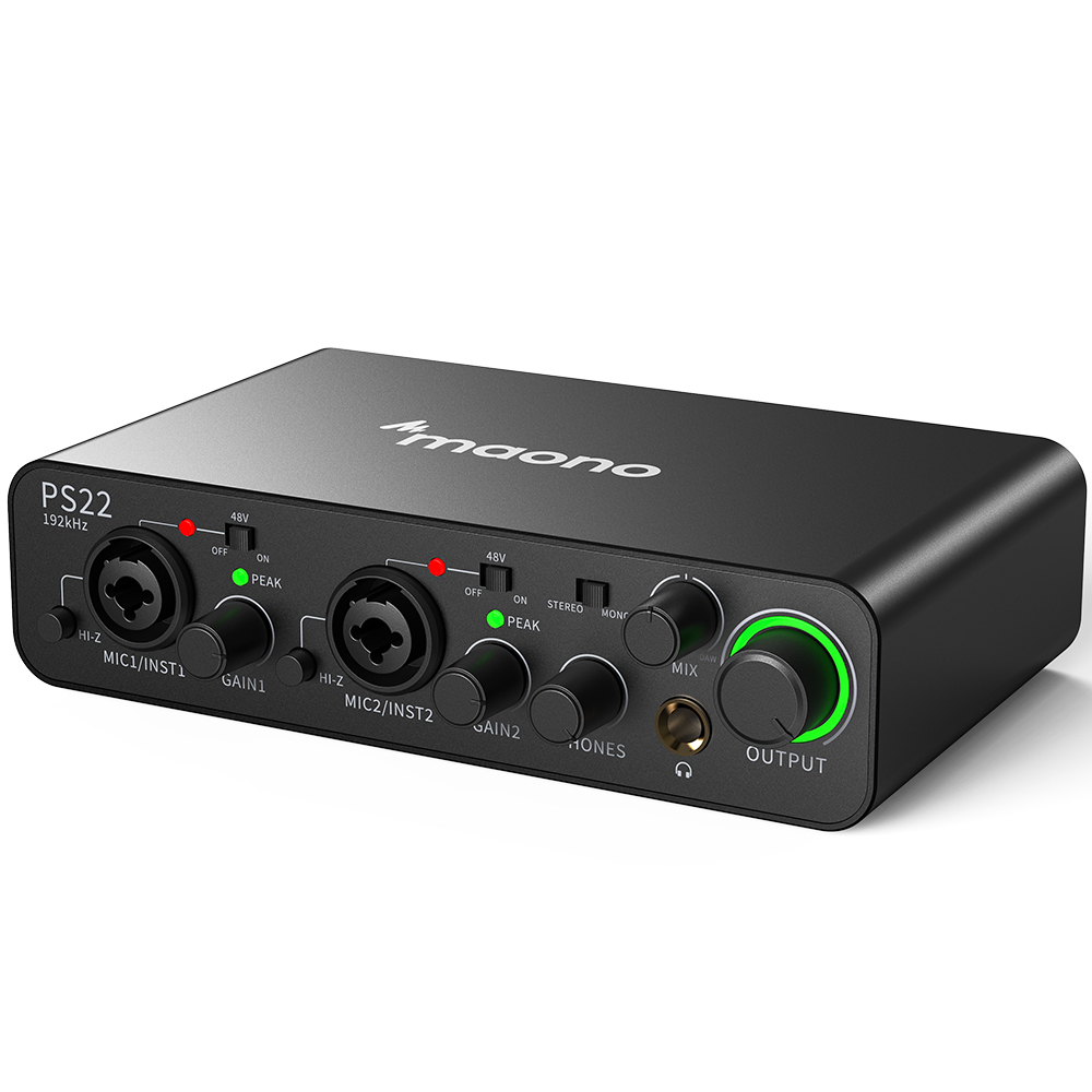 Audio Music Production - MAONO PS22 Professional Audio Interfaces Mixers