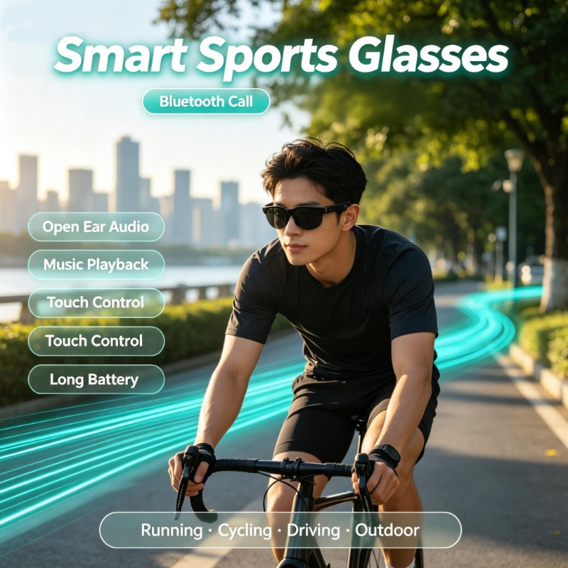 Audio To Music - Smart Sports Glasses Open Ear Audio