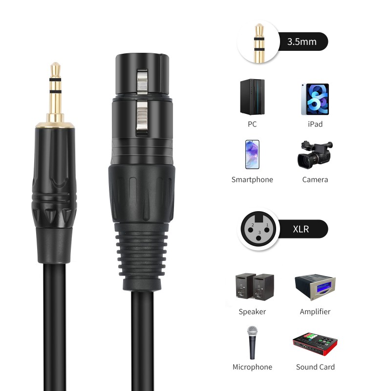 XLR to AUX 3.5mm Jack Audio Ca - đánh giá và giá Cable Xlr Balanced
