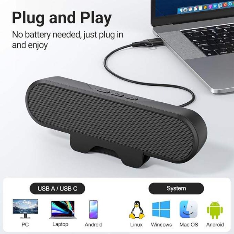 Portable Clip-on USB Soundbar  - đánh giá và giá Audio Music Free Online