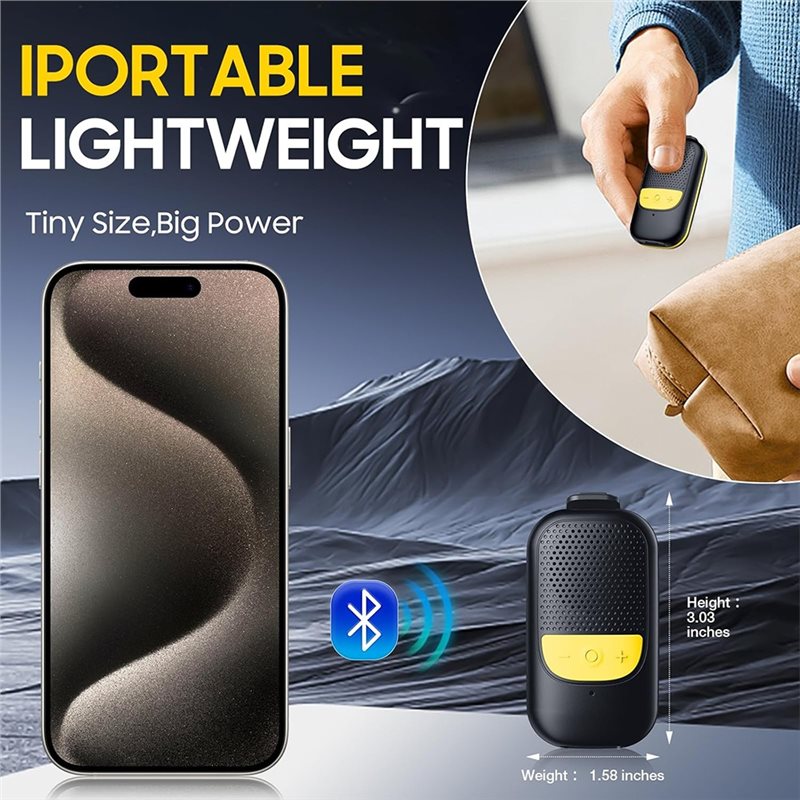 B68C Clip-On Portable Bluetoot - đánh giá và giá Audio Music Free Online