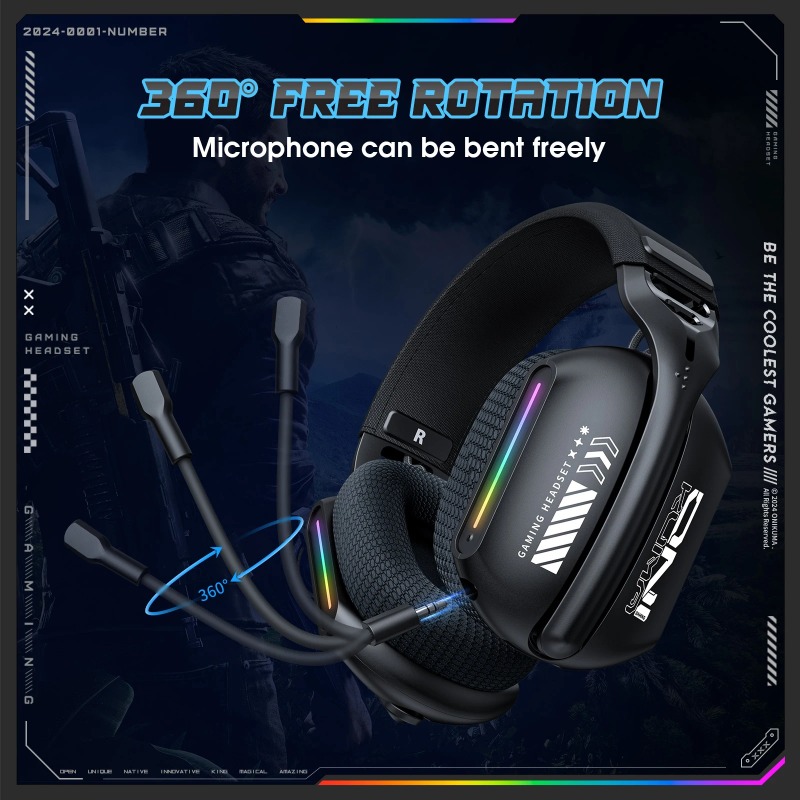 ONIKUMA GT808 Wireless Gaming  - đánh giá và giá Contact Pickup Mic