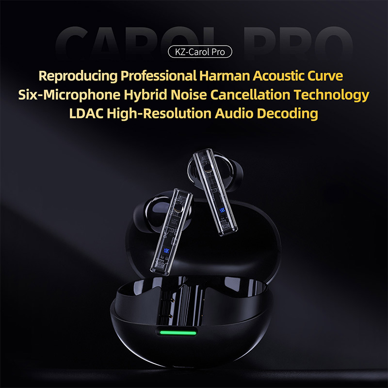 KZ Carol Pro TWS Bluetooth 5.4 - đánh giá và giá Contact Pickup Mic