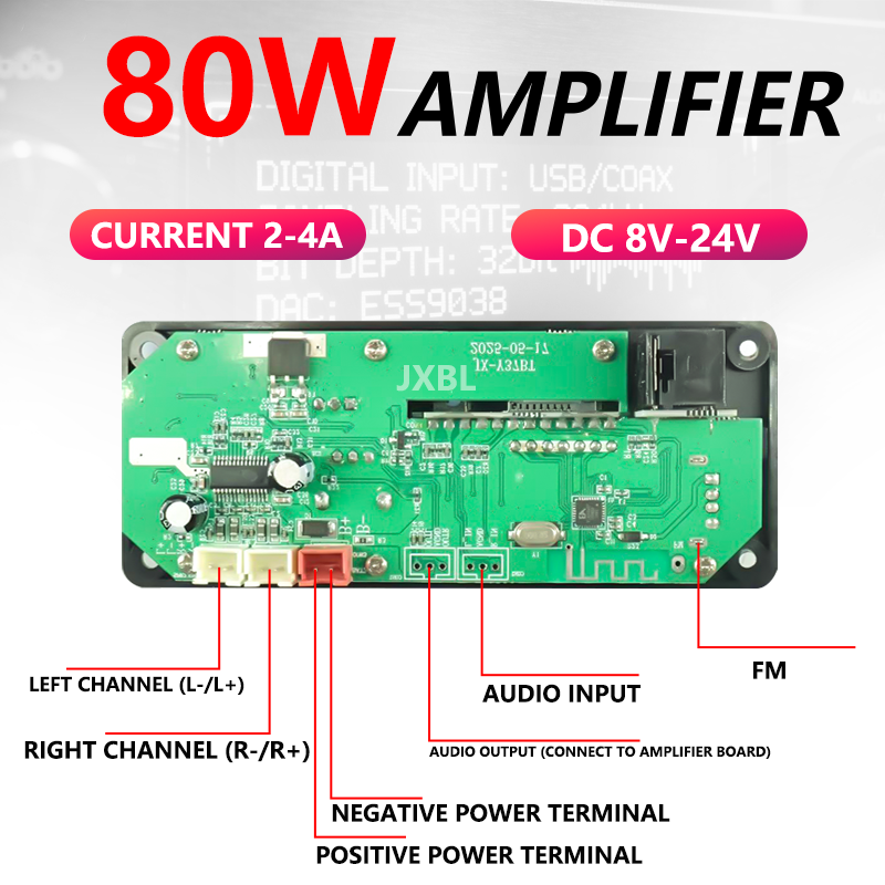 80W Bluetooth 5.0 MP3 Decoder  - đánh giá và giá Audio Music Play
