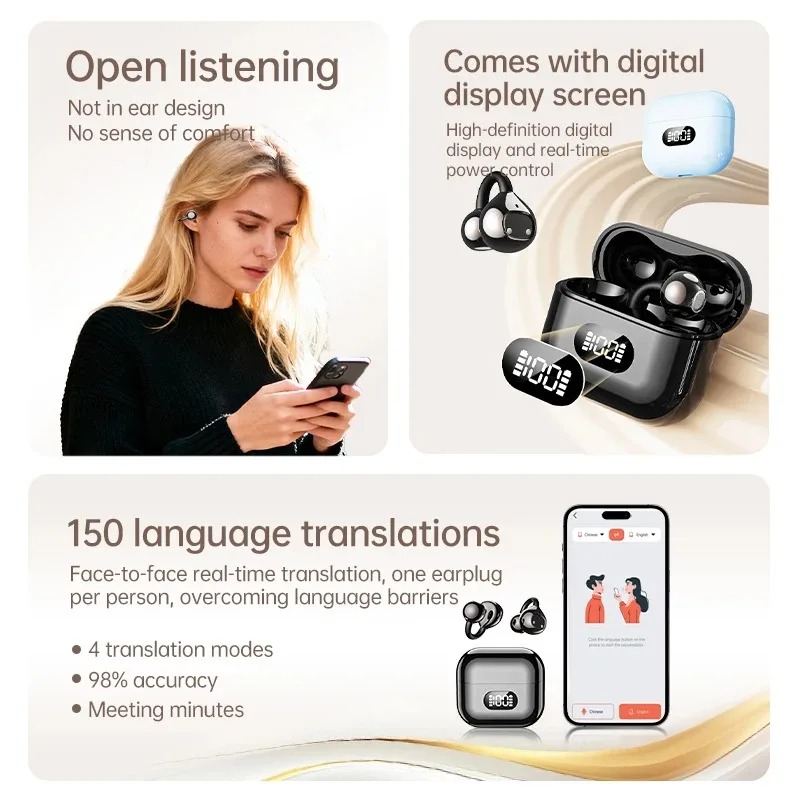 Open‑Ear OWS Clip‑On Bluetooth - đánh giá và giá Contact Pickup Mic