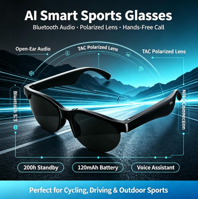 Smart Sports Glasses Open Ear  - đánh giá và giá Audio To Music