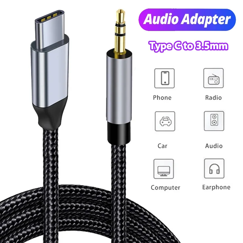AUX Audio Cable USB C to 3.5mm - đánh giá và giá Contact Pickup Mic