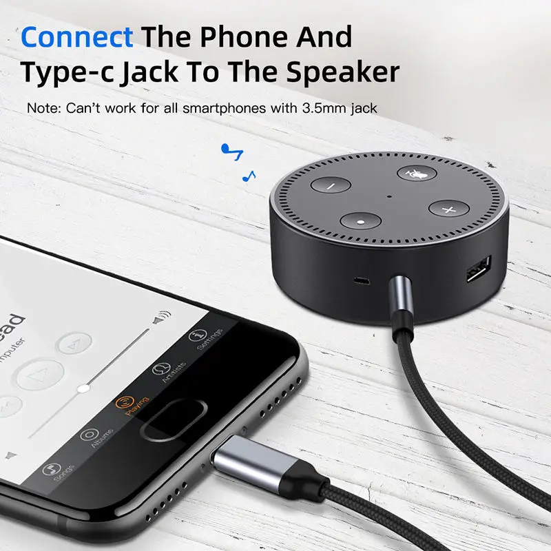 AUX Audio Cable USB C to 3.5mm - đánh giá và giá Contact Pickup Mic