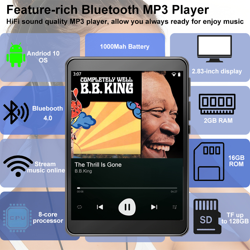 WiFi MP3 Player Andriod 10 Spo - đánh giá và giá Audio Music For Download